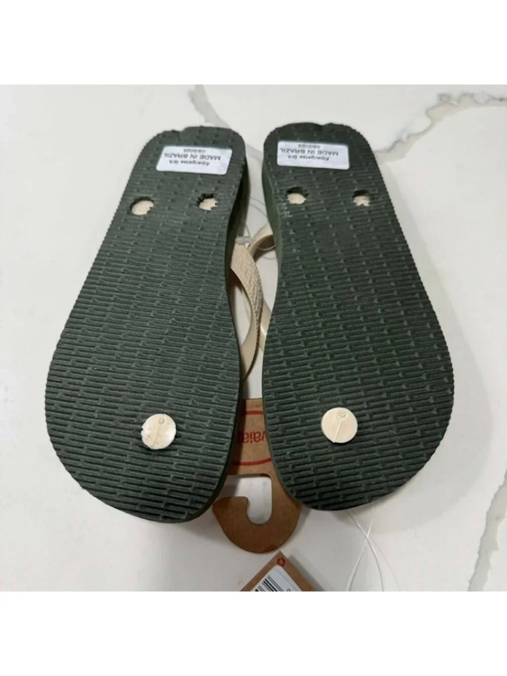 Havaianas Flip Flops Olive Green Sandals Girl Size US 3